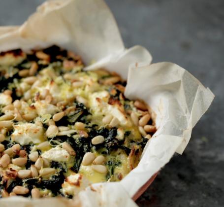 Teresa Cutter’s Kale, Spinach & Feta Pie | Grassroots Wellbeing